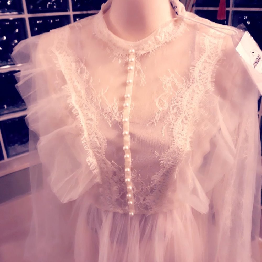 LONG SLEEVE BLOUSE FPR COCKTAIL PARTY